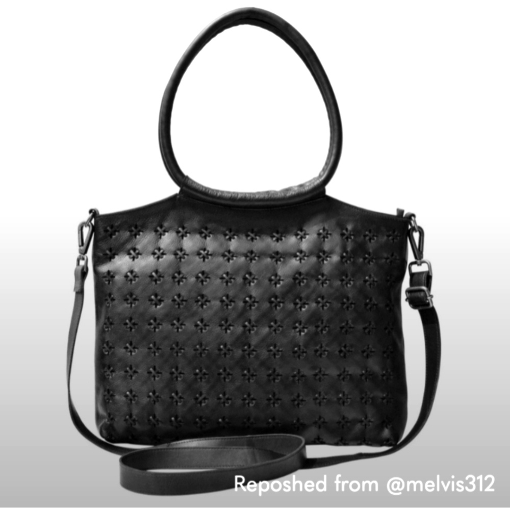 Latico Black Leather Starstruck Tote - handbag - shoulder bag crossbody - hobo